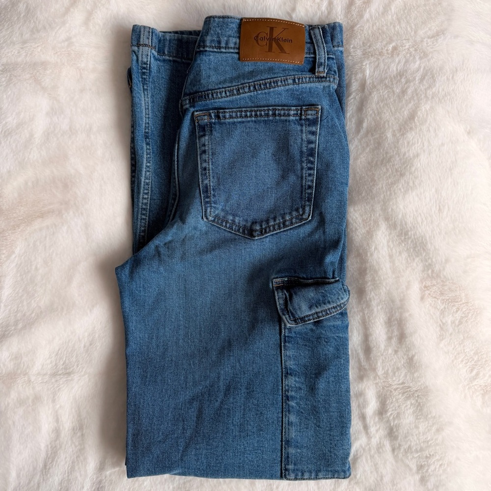 Calvin Klein Women's Blue Cargo Jeans